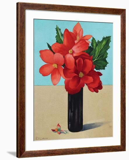 Red Begonias-Christopher Ryland-Framed Giclee Print