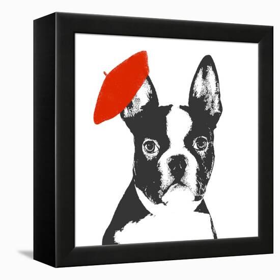 Red Beret Dog-Sd Graphics Studio-Framed Stretched Canvas