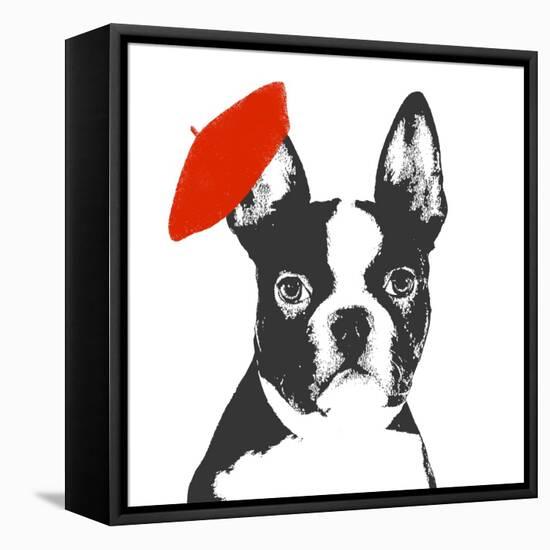 Red Beret Dog-Sd Graphics Studio-Framed Stretched Canvas
