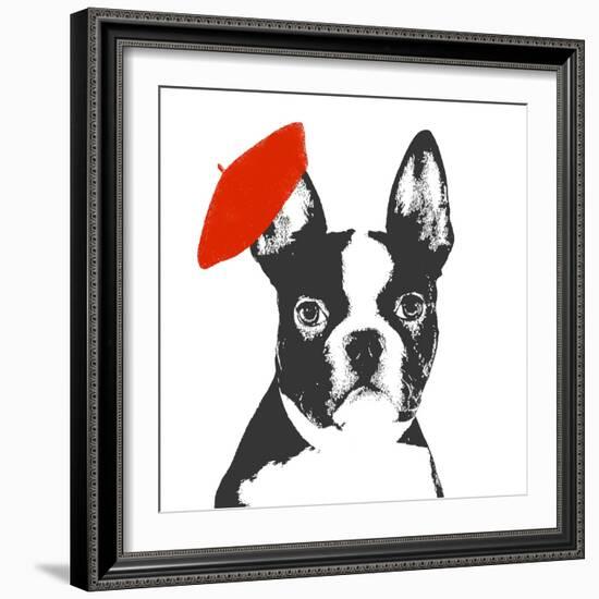 Red Beret Dog-Sd Graphics Studio-Framed Art Print