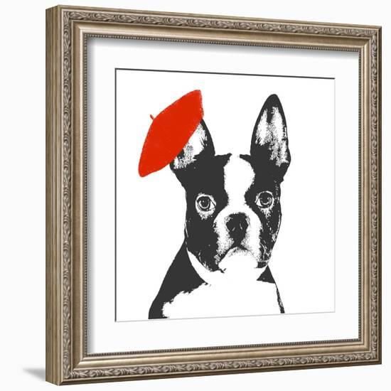 Red Beret Dog-Sd Graphics Studio-Framed Art Print