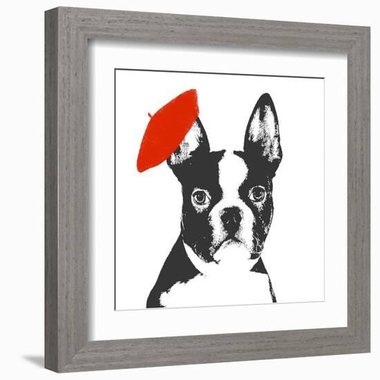 Red Beret Dog-Sd Graphics Studio-Framed Art Print