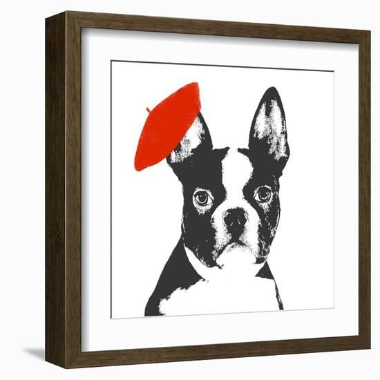 Red Beret Dog-Sd Graphics Studio-Framed Art Print