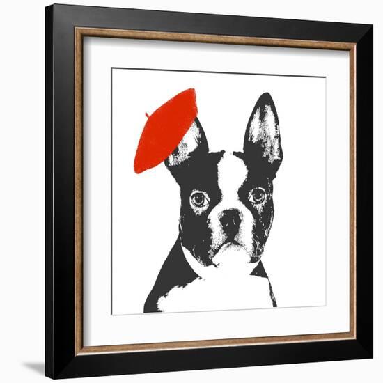 Red Beret Dog-Sd Graphics Studio-Framed Art Print