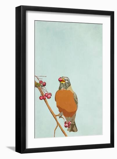 Red Berries, 2022 (Digital)-Roberta Murray-Framed Giclee Print