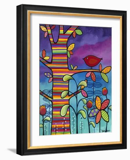 Red Bird 2-Carla Bank-Framed Giclee Print