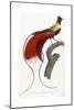 Red Bird of Paradise-Jacques Barraband-Mounted Giclee Print