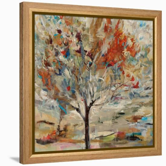 Red Bird Tree-Jodi Maas-Framed Premier Image Canvas