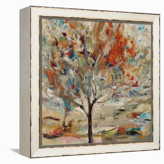 Red Bird Tree-Jodi Maas-Framed Premier Image Canvas