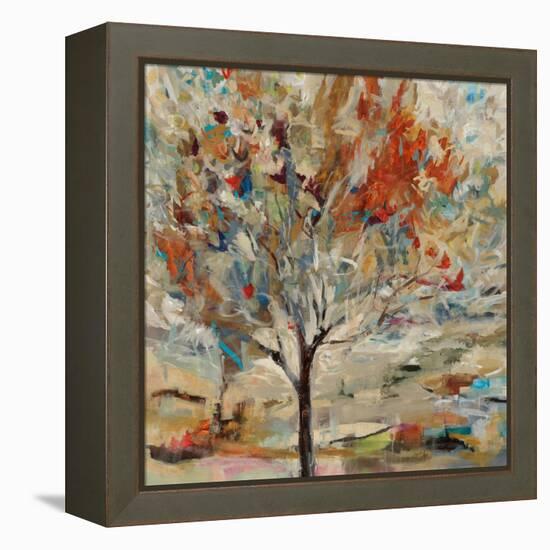 Red Bird Tree-Jodi Maas-Framed Premier Image Canvas