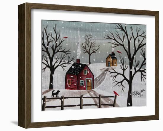 Red Birds 1-Karla Gerard-Framed Premium Giclee Print