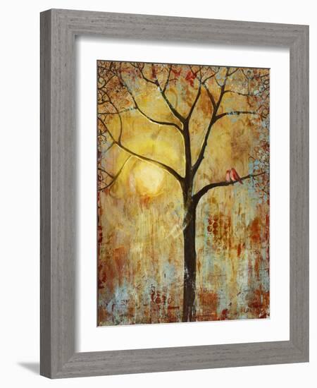 Red Birds Tree Tree of Life Wall Decor Print-Blenda Tyvoll-Framed Art Print