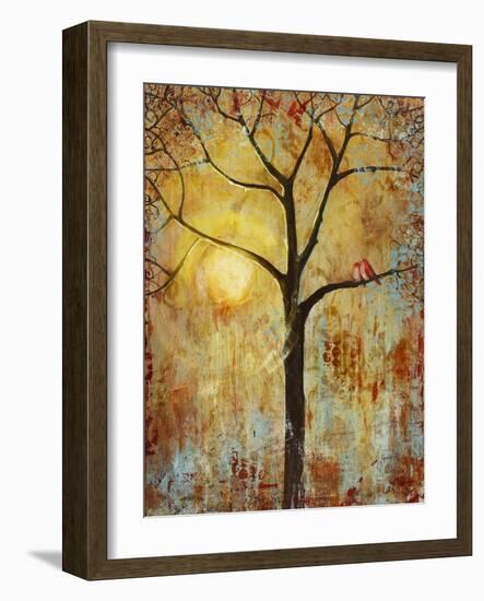 Red Birds Tree Tree of Life Wall Decor Print-Blenda Tyvoll-Framed Art Print