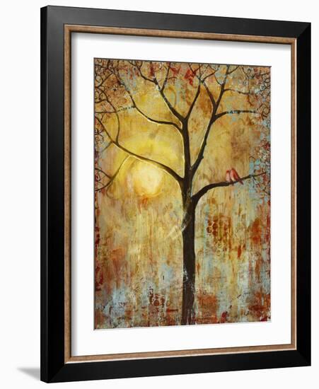 Red Birds Tree Tree of Life Wall Decor Print-Blenda Tyvoll-Framed Art Print