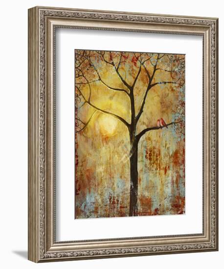 Red Birds Tree Tree of Life Wall Decor Print-Blenda Tyvoll-Framed Art Print