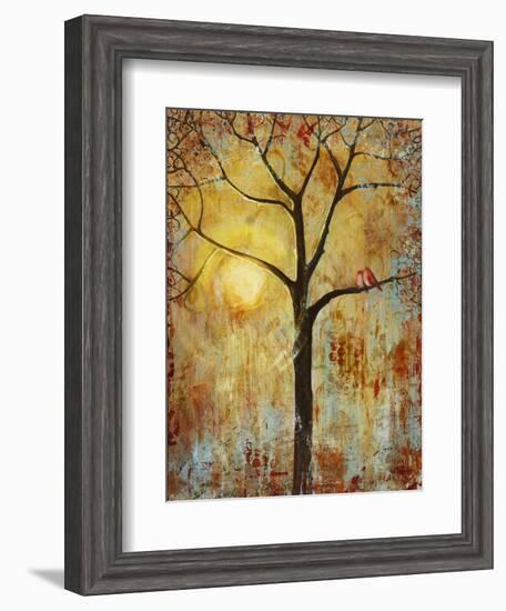 Red Birds Tree Tree of Life Wall Decor Print-Blenda Tyvoll-Framed Art Print