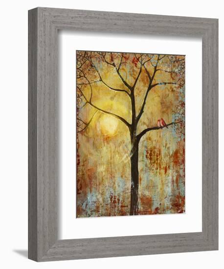 Red Birds Tree Tree of Life Wall Decor Print-Blenda Tyvoll-Framed Art Print