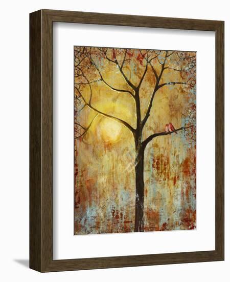 Red Birds Tree Tree of Life Wall Decor Print-Blenda Tyvoll-Framed Art Print