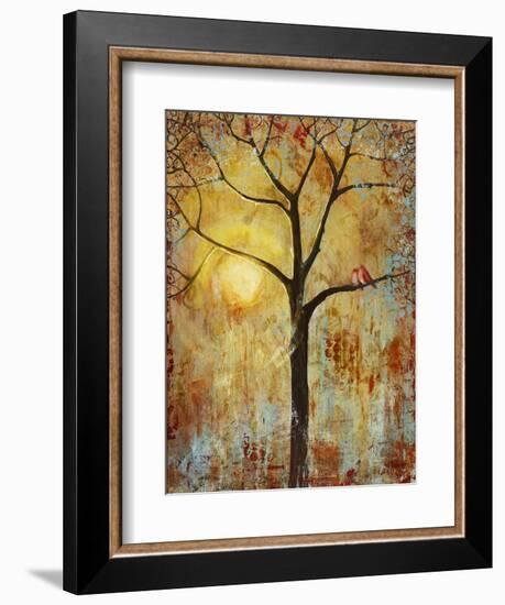 Red Birds Tree Tree of Life Wall Decor Print-Blenda Tyvoll-Framed Art Print