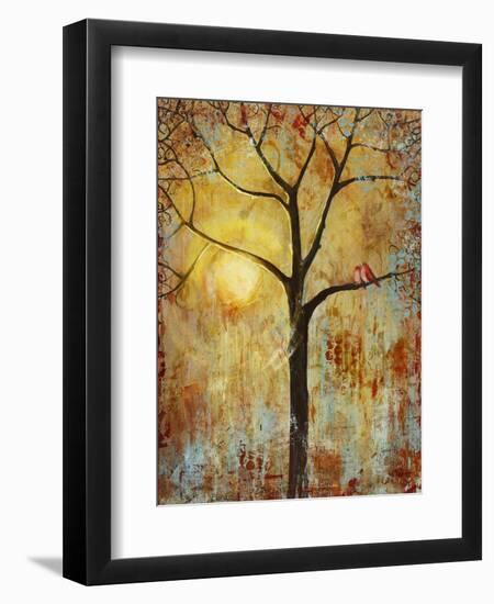 Red Birds Tree Tree of Life Wall Decor Print-Blenda Tyvoll-Framed Art Print