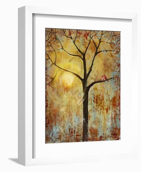 Red Birds Tree Tree of Life Wall Decor Print-Blenda Tyvoll-Framed Art Print