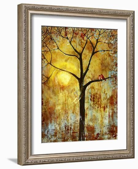 Red Birds Tree-Blenda Tyvoll-Framed Giclee Print