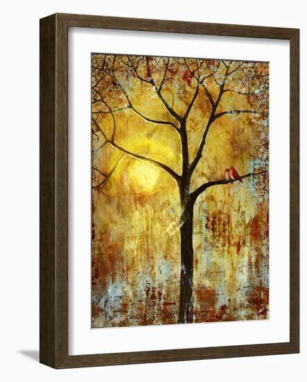 Red Birds Tree-Blenda Tyvoll-Framed Giclee Print