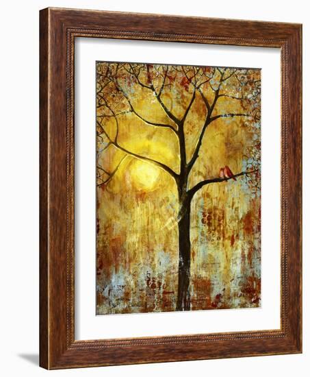 Red Birds Tree-Blenda Tyvoll-Framed Giclee Print