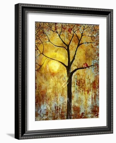 Red Birds Tree-Blenda Tyvoll-Framed Giclee Print