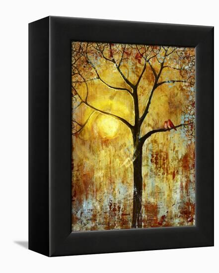 Red Birds Tree-Blenda Tyvoll-Framed Premier Image Canvas