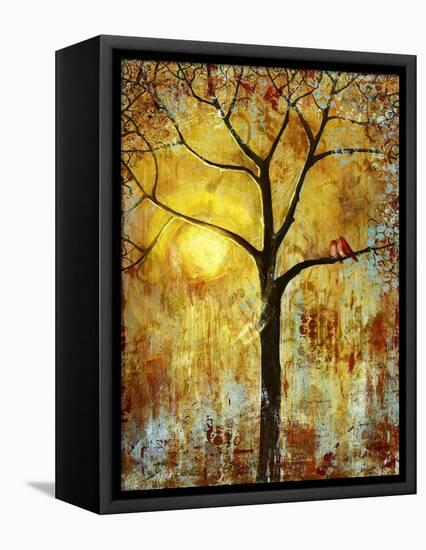 Red Birds Tree-Blenda Tyvoll-Framed Premier Image Canvas