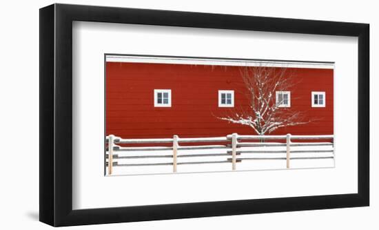 Red Bitterroot Barn-Jason Savage-Framed Giclee Print