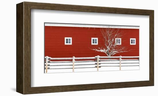 Red Bitterroot Barn-Jason Savage-Framed Giclee Print