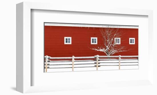 Red Bitterroot Barn-Jason Savage-Framed Giclee Print