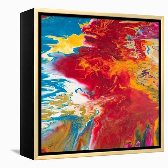 Red Blizzard-Roberto Gonzalez-Framed Stretched Canvas