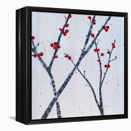 Red Blooms-Herb Dickinson-Framed Premier Image Canvas