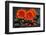 Red Blossoms on Black Stones-Uwe Merkel-Framed Photographic Print