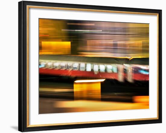 Red Blur-Felipe Rodriguez-Framed Photographic Print