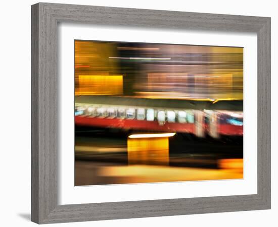 Red Blur-Felipe Rodriguez-Framed Photographic Print