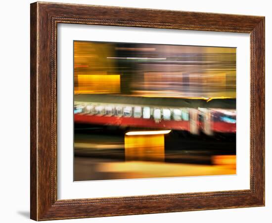 Red Blur-Felipe Rodriguez-Framed Photographic Print