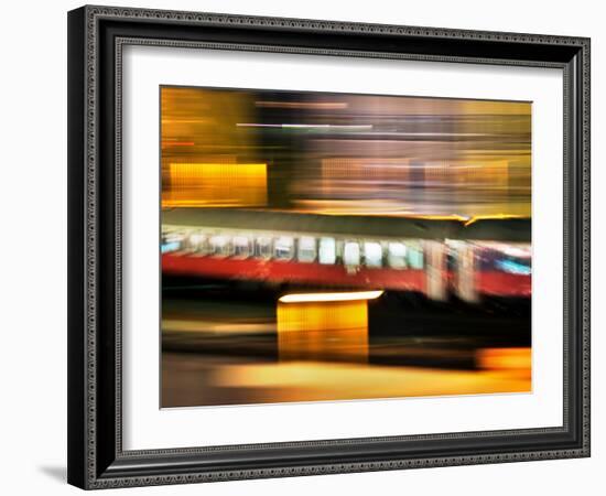 Red Blur-Felipe Rodriguez-Framed Photographic Print