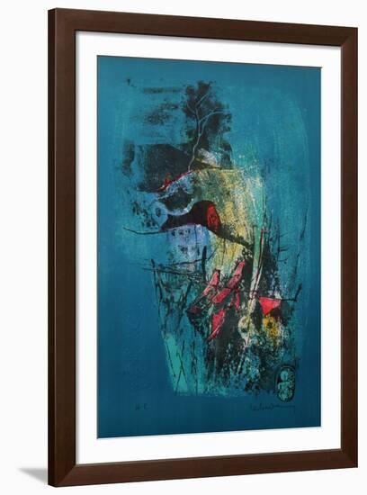 Red Boat and Hut II-Lebadang-Framed Collectable Print