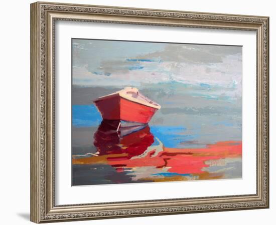 Red Boat Rhythm-Beth A. Forst-Framed Art Print