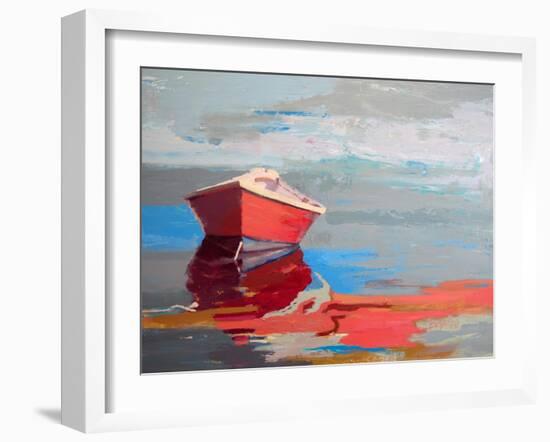 Red Boat Rhythm-Beth A. Forst-Framed Art Print