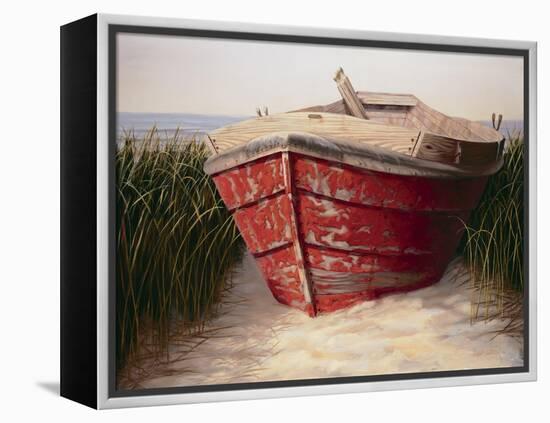 Red Boat-Karl Soderlund-Framed Stretched Canvas