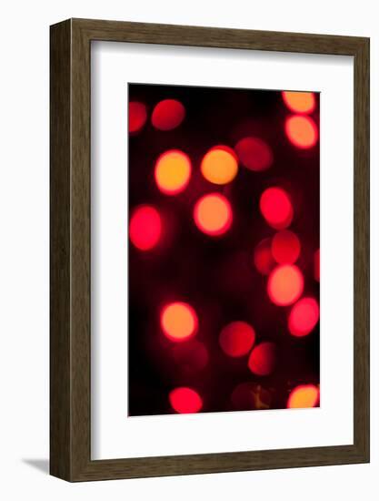 Red Bokeh-Erin Berzel-Framed Photographic Print