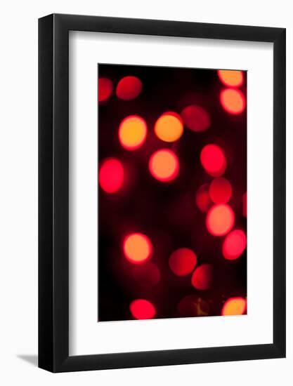 Red Bokeh-Erin Berzel-Framed Photographic Print