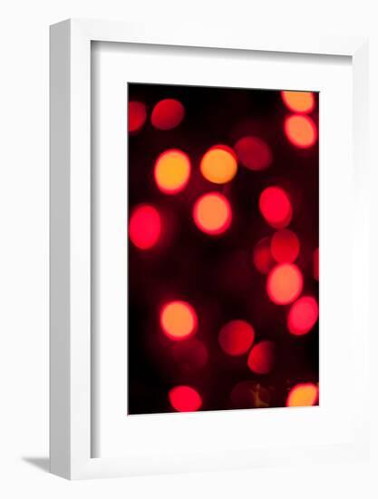 Red Bokeh-Erin Berzel-Framed Photographic Print