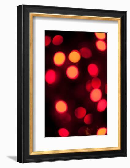 Red Bokeh-Erin Berzel-Framed Photographic Print