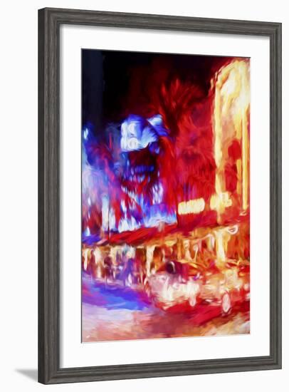 Red Boulevard II - In the Style of Oil Painting-Philippe Hugonnard-Framed Giclee Print